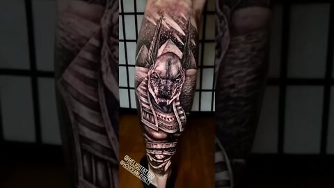 Egyptian Leg Piece Tattoo #shorts #tattoos #inked #youtubeshorts