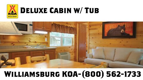 360 Tour of the Deluxe Cabin with Bathroom at Williamsburg / Busch Gardens Area KOA