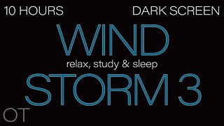 HOWLING WIND Sounds for Sleeping| Relaxing| Study| BLACK SCREEN| Real Storm Sounds| SLEEP SOUNDS v3