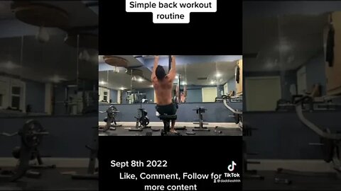 Simple back workout