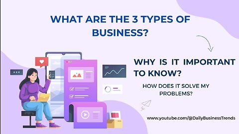 What are the 3 types of business? Why is it important to know before starting a new business?