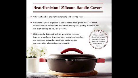 Cast Iron Skillet + Pan Scraper - 15"-Inch Pre-seasoned Frying Pan + Heat-Resistant Silicone Ha...