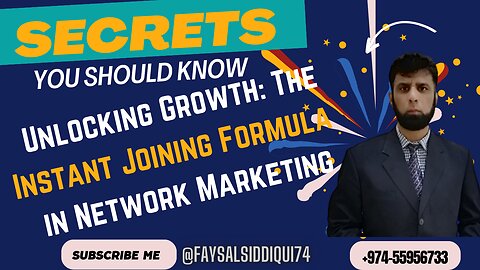 Unlocking Growth: The Instant Joining Formula in Network Marketing