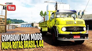 🔴 LIVE - ETS2 COMBOIO COM MODS BRASILEIROS MAPA ROTAS BRASIL EURO TRUCK SIMULATOR 2 1.44 ETS2