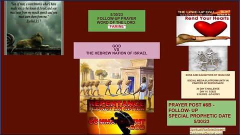SONS AND DAUGHTERS OF ISSACHAR CALL FOR NATIONAL REPENTANCE, PRAYER POST 6B