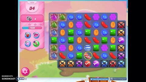 Candy Crush Level 1658 Audio Talkthrough, 3 Stars 0 Boosters