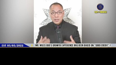 2022.05.03.MilesLive: Trust: Mr. Miles Guo's growth experience has been based on "good credit" !