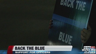 "Back the Blue" event showing support for law enforcement