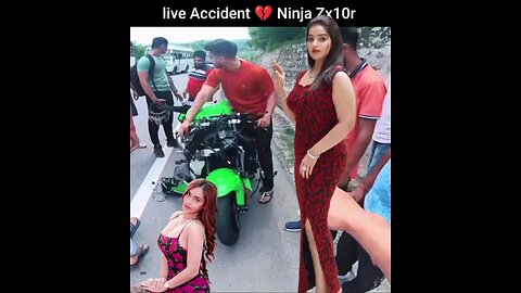 live Accident bike kv 1000 girl hot