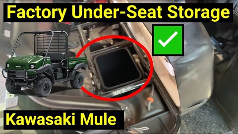 Kawasaki Mule ● Add Factory Under-Seat Storage Compartment