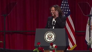Kamala Harris Takes The Stage, Immediately Starts Laughing At Audience