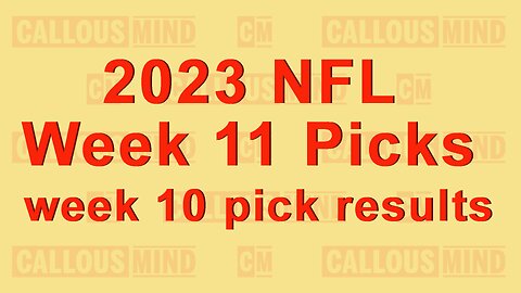 2023 National Football League Week 11 Picks | week 10 pick results