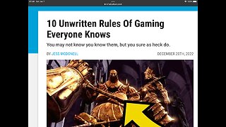 10 Unwritten Rules of Gaming