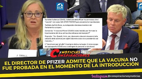 El Director de Pfizer admite que la vacuna NO fue probada en el momento de la introducción