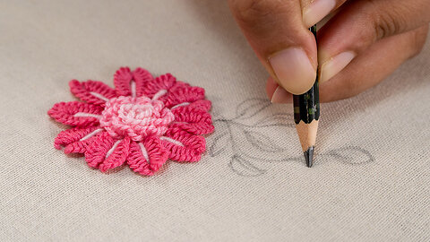 Stitch Cute Flower with Hand - EMBROIDERY IS RELAXING