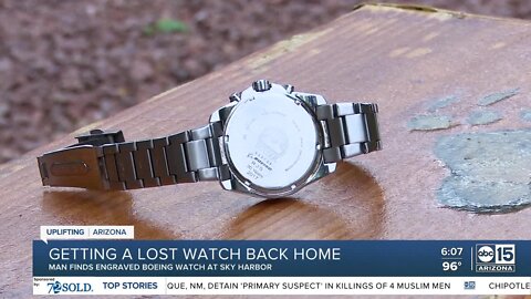 Man finds engraved watch at Sky Harbor