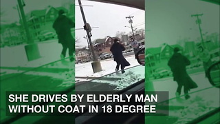 She Drives by Elderly Man Without Coat in 18 Degree Weather. Tears Prompt Her Next Move
