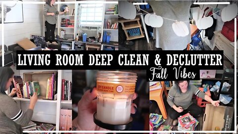 Making The House A Home//Living Room Deep Clean & Declutter//Bringing Fall Vibes