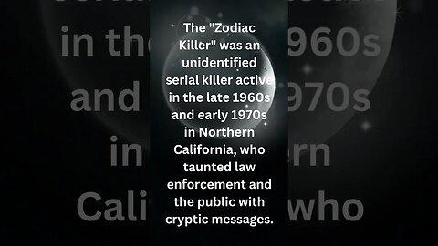 Zodiac Killer #fyp #scary #horrorstories