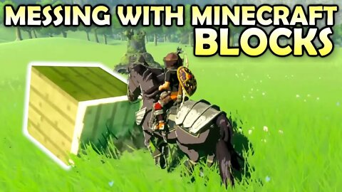 It's SO MUCH FUN! Minecraft Blocks in Breath of the Wild (MOD)