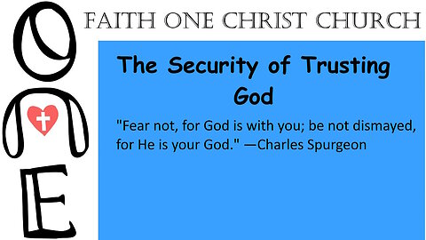 The Security of Trusting God