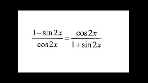 Grade 12 Advanced Functions - Trig Identity Question (ch 7.4)
