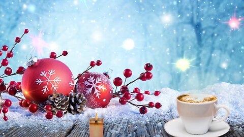Christmas Instrumental Music Ambience | Cozy Coffee, Carols, and Snowfall | Christmas Relaxation