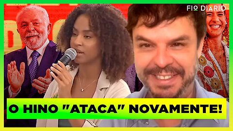 CANTORA ERRA HINO NACIONAL EM EVENTO DO GOVERNO