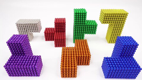 Tetris game with Magnet Balls ｜ Magnet World 4k