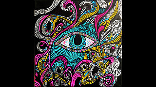 'Effervescent Eye' Original Art Painting Timelapse 1-11-23