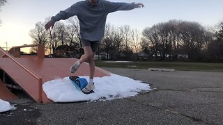 Winter OneWheeling at the Skatepark