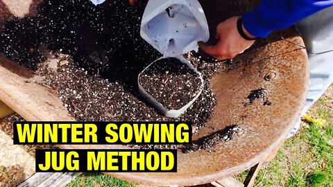 Winter sowing jug method