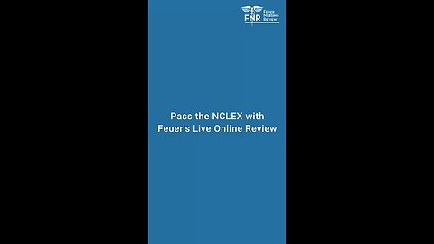 Pass the NCLEX with Feuer's Live Online Review