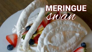 How to Make a Meringue Swan with Pineapple Curd