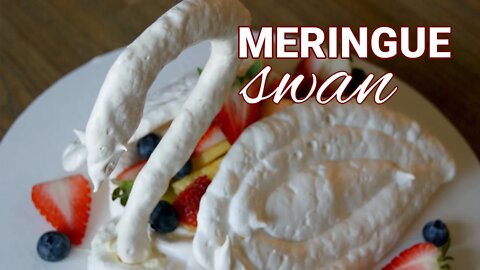 How to Make a Meringue Swan with Pineapple Curd