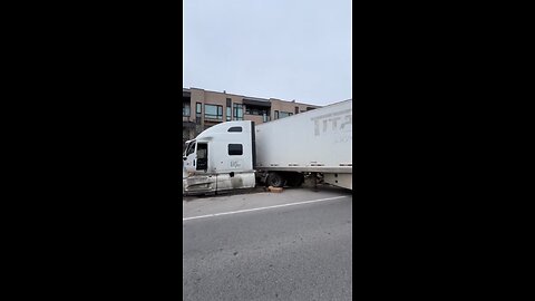 Truck Driver Makes Uturn