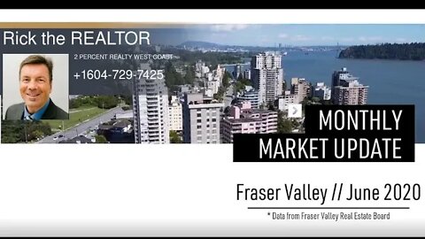 Monthly Real Estate Market Update | Fraser Valley | June 2020 | Rick the REALTOR®