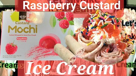 Raspberry Custard Wrapped In Sweet Rice Dough Ice Cream