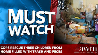 Cops rescue three children from home where trash and feces filled the rooms