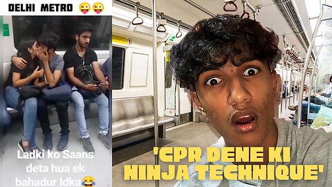 Learn the perfect way to give CPR (ONLY IN DELHI METRO) 😏