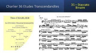 🎺🎺🎺 [TRUMPET ETUDE] Charlier 36 Etudes Transcendandtes No 31 – (Staccato Binaire)