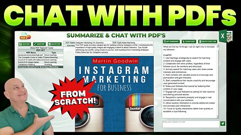 How To Use Excel To Chat & Summarize PDF Documents + FREE TEMPLATE