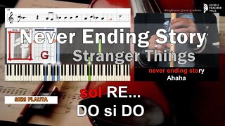 Never Ending Story LIMAHL Notas Flauta Acordes Guitarra Piano Cifra Karaoke Lyrics Educação Musical