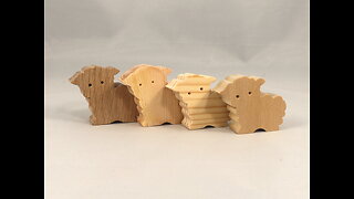 Wood Toy Lamb/Baby Sheep Cutout, Handmade, Unfinished