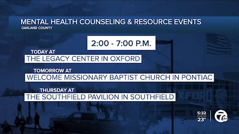 Counseling and mental health events in Oakland County