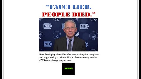 Fauci Lied. People Died.