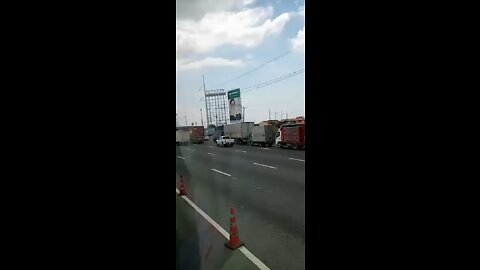 Traffic at a standstill on the skyway Philippines