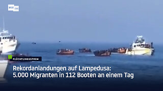 Rekordanlandungen auf Lampedusa: 5.000 Migranten in 112 Booten an einem Tag