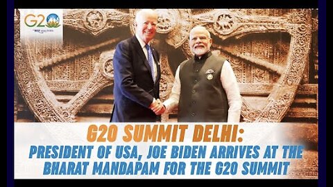 G20 Summit Delhi: President of USA, Joe Biden arrives at the Bharat Mandapam for the G20 Summit