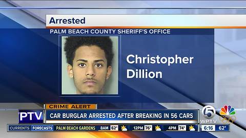 Suspect accused of 56 car burglaries in Royal Palm Beach